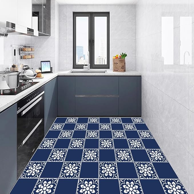 Reusable Stencils for Painting Floors, Tiles, Walls, Walkway, Patio, Front Porch, Concrete Floor Stencil Tile Stencils, 4-Pack, 8x8 Inches, Sunflower Pattern