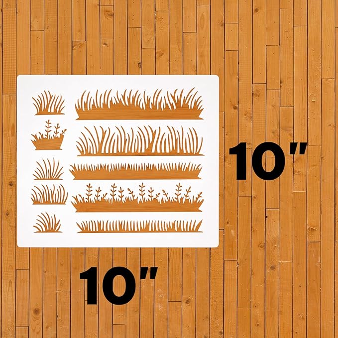 Grass Stencil – Landscape Grass Border Pattern Reusable Template for Painting, Crafting, Walls, DIY Art and Home Decor