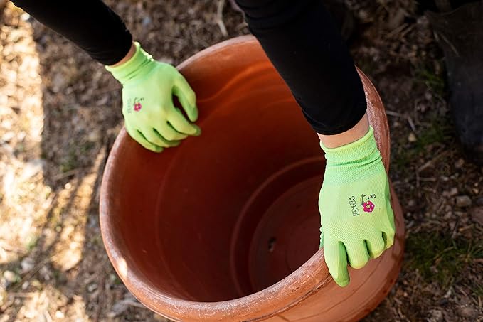 12 PAIRS Women Gardening Gloves with Micro Foam Coating - Garden Gloves Texture Grip - Women’s Work Glove - Working Gloves For Weeding, Digging, Raking and Pruning, Large
