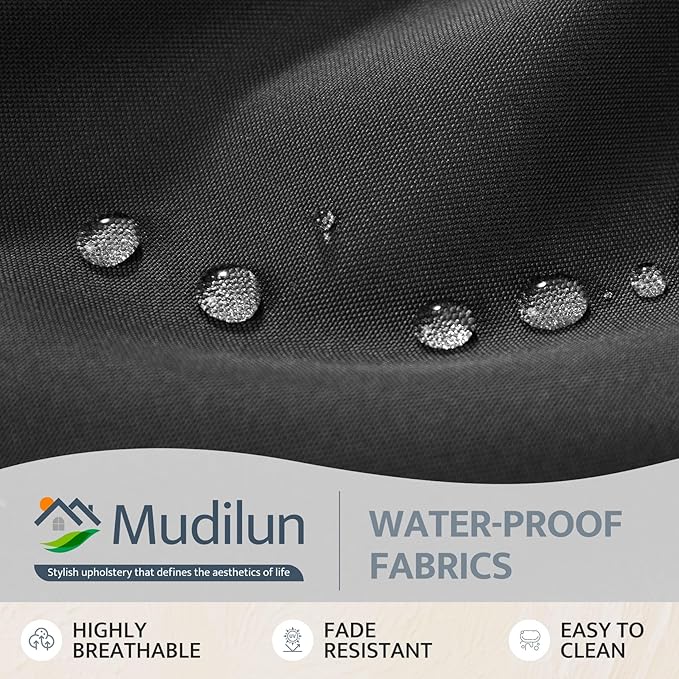 mudilun Rocking Chair Cushion Non-Slip Tufted Indoor/Outdoor Rocking Chair Cushions 80% Water Proof with Straps for Living Room Baby Room Garden High Back Rocking Chair Pads