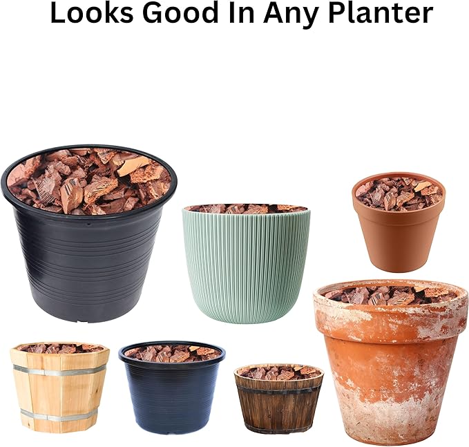 Brown Rubber Mulch for Landscaping - Durable and Eco-Friendly Garden Mulch - Perfect for Garden, Potted Plants & Outdoor Decor - Half-Quart