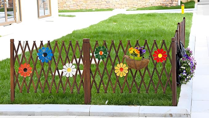 6 Pcs Metal Flowers Wall Decor Garden Decor, Metal Flower Sunflower Wall Art Hanging Decoration Daisy Ornament For Indoor Living Room Bedroom Dining Room Outdoor Backyard Porch Patio Fence