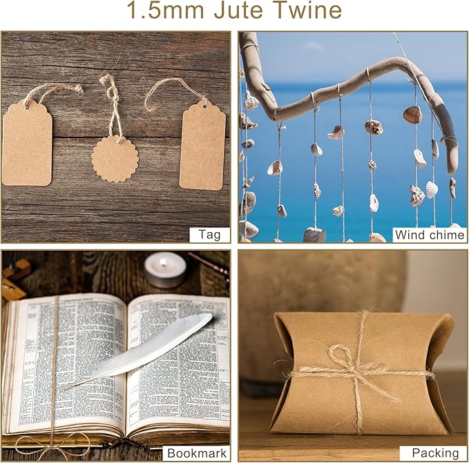 Natural Jute Twine (82ft, 6mm)