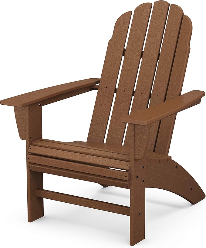 POLYWOOD® Vineyard Curveback Adirondack Chair in Teak