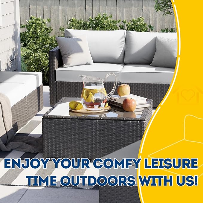 AAAAAcessories Outdoor Seat Cushions for Chairs, Fade-Resistant, Waterproof Patio Furniture Replacement Cushions, 23" x 23" x 5" + 23" x 13.5", Creamy White