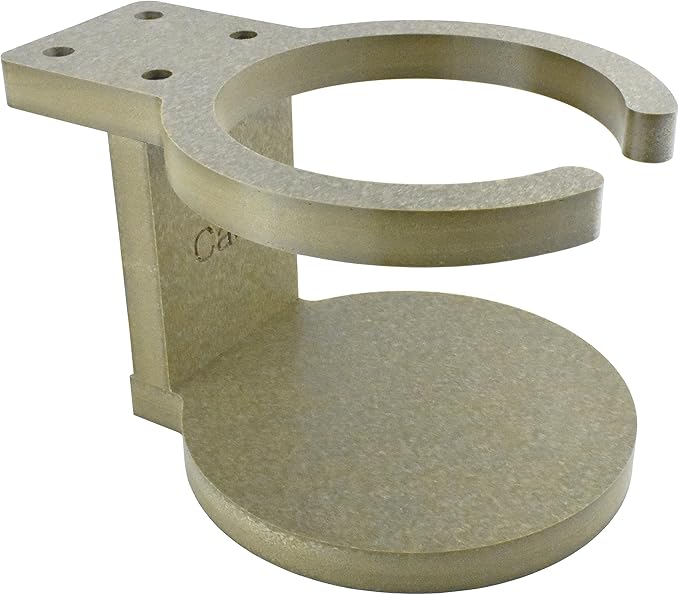 Poly Cup Holder for Adirondack Chair or Patio, Fits Standard- Large Cups (1 Pack, Weathered Wood)