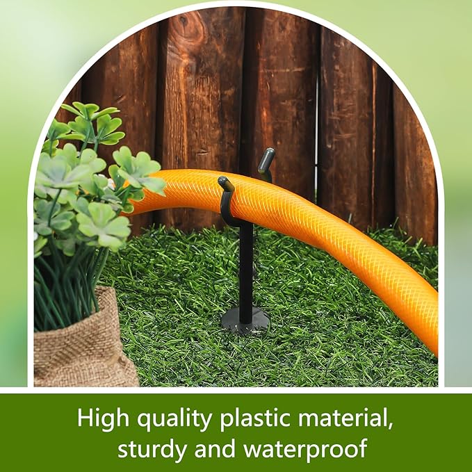 Taiyin 3/4'' Garden Hose Holder Brackets Garden Guide Holder Decorative Outdoor Guide Stakes Support Spike Plant Tool to Keep Off Lawn for Yard