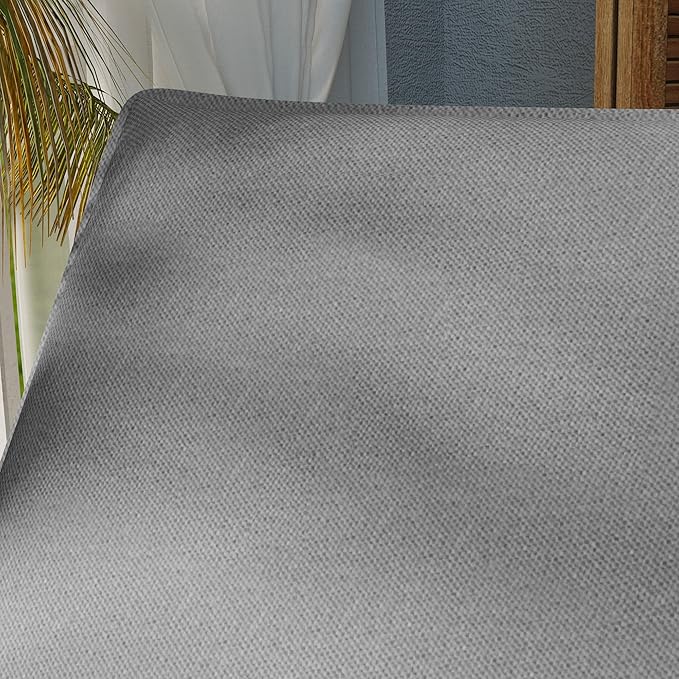 Outsunny Outdoor Lounge Chair Cushion Set of 2, UPF50+ 200gsm Fabric and 25D High-Density Foam, Foldable Patio Chaise Lounge Cushion Set, Fade Resistant for Lawn Pool, 76" x 23", Gray