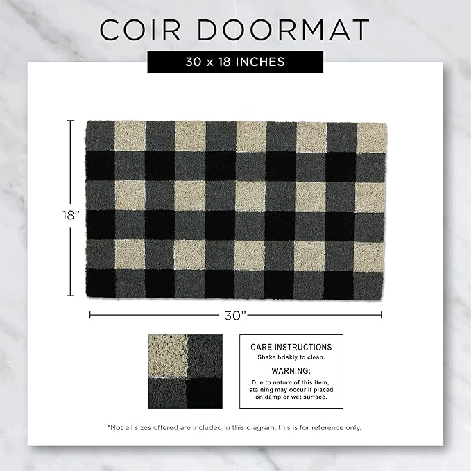 DII Natural Coir Doormat Outdoor Welcome Mat, 17x29, Enjoy The Little Things