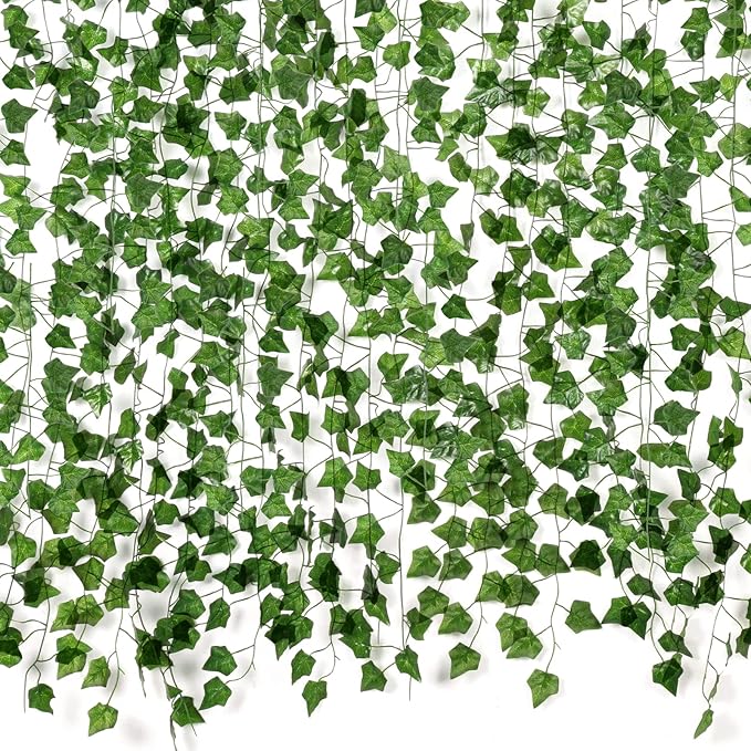 Fake Vines for Room Decor Aesthetic Artificial Plant Ivy Leaves Hanging Greenery Garlands for Home Bedroom Wall Wedding Party Decor (504FT 72PCS Vines)