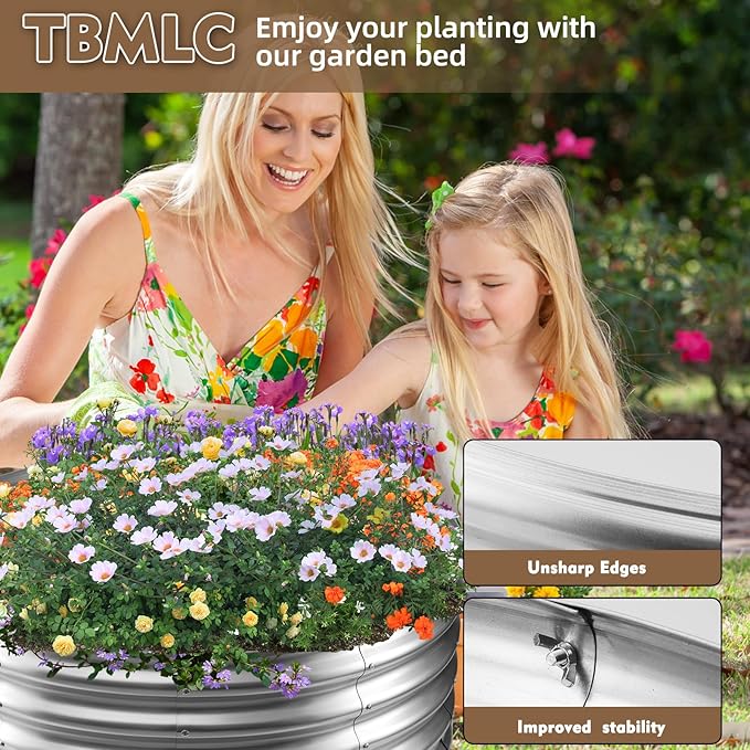 Camp Fire Ring Pit, Large Round Galvanized Steel Fire Pit, Heavy Duty Steel Fire Pit for Backyard, Camping, Bonfire (3.3x3.3x1.5 FT)
