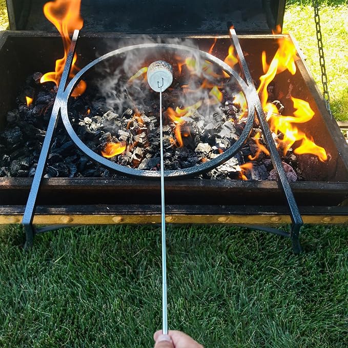 Smores Sticks for Fire Pit – Marshmallow Roasting Sticks & Hot Dog Roasting Sticks, Extendable Stainless Steel Smore Skewers for Campfire Cooking and Camping Essentials, 32 Inch (5-Pack)
