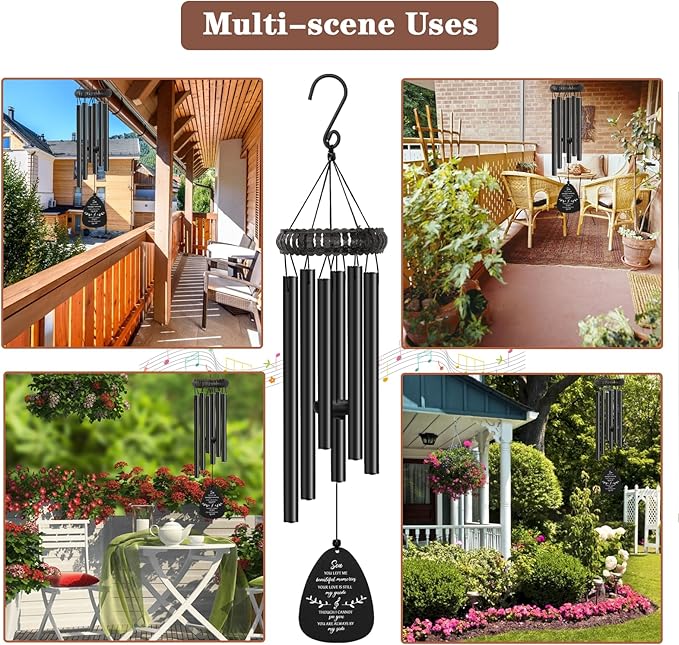Sympathy Gifts for Loss of Son, Memorial Wind Chimes for Loss of Son, Grief Wind Chimes Son, Bereavement Condolence Funeral Gifts for Loss of Son, Windchimes in Memory of A Loved Son