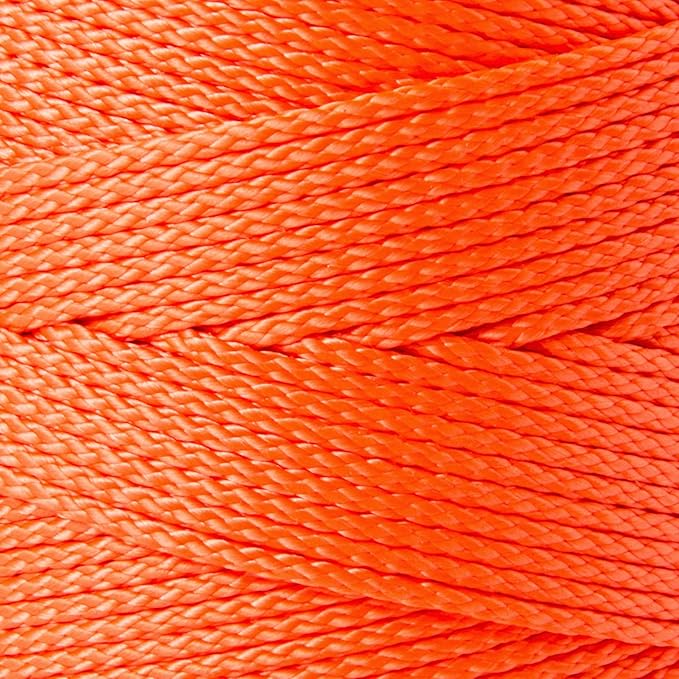 HONGDA Nylon Twine, 500 Feet #18 Braided Nylon Mason line String Perfect for Masonry Jobs and for The Layout of General Construction, Gardening, DIY Prject, Orange