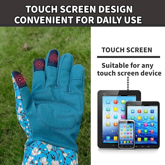 Long Gardening Garden Gloves,Thorn-proof&Puncture Resistance Rose Cactus Gauntlet Glove for Gardener,Gifts