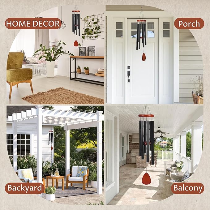 Memorial Wind Chimes for Outside - Deep Tone Sympathy Gifts for Loss of Loved One, Soothing Melodies Windchimes Outdoors Decor for Garden, Patio, Memorial Giftes for Mom, Grandma, Friends