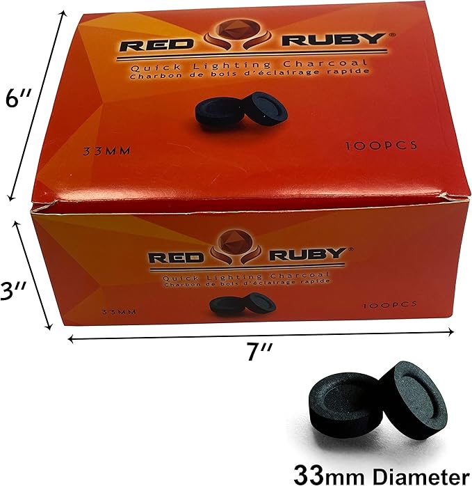 Coal Disks for Incense - Pack of 100 Coal Briquettes - 10 Rolls of 10 Tablets - Quicklighting - Slow Burning