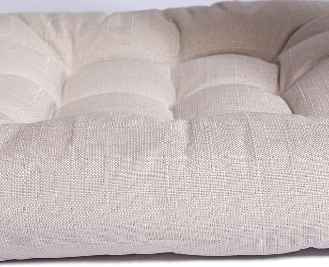 SQUARE MOON 4 Pack Chair Cushions, Seat Cushions, Chair Pads, Chair Mat for Indoor, Outdoor Dining Chair, Kitchen Chairs, Dining Room Chairs (16" × 16" × 4 Pack, Ivory)