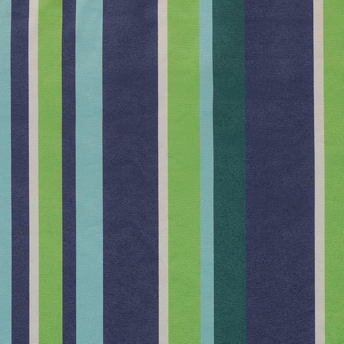 AAAAAcessories Outdoor Seat Cushions for Chairs, Waterproof, Fade-Resistant, 20" x 18" x 3", Patio Furniture Replacement Cushions, Set of 2, Ash Teal Seaside Stripe