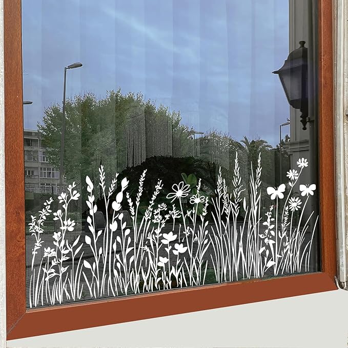 Large Flower Stencils for Painting on Walls Fence Wildflower Stencils Reusable Floral Stencil for Crafts Canvas Fabrics Furniture Outdoors