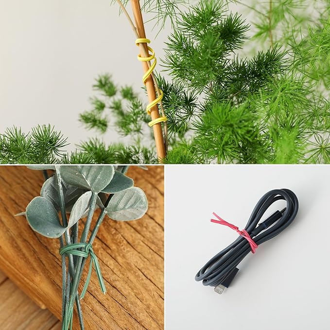 Tangyinrd 300 Pcs 6 inch Black Plastic Twist Ties, Cable Ties, for Bags, Gardening Tools