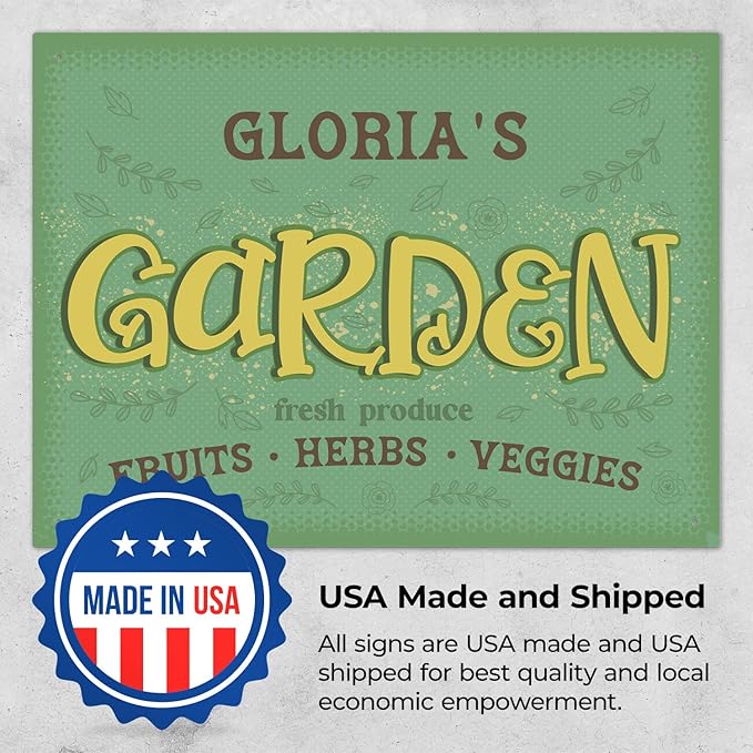 Custom Garden Signs, Holiday Season, Personalized Sign for Garden Decor Sign, 18x24 Inches, Rust Free .063 Aluminum, Fade Resistant, Made in USA by Sigo Signs