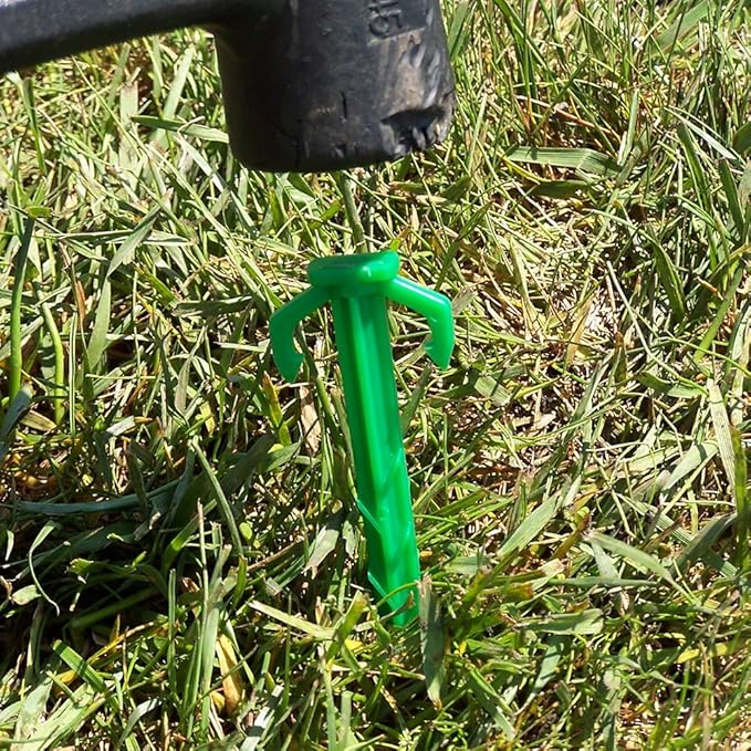 100 ct. Contractor Grade 4 Inch Biodegradable Stakes, Sod staples For Securing Weed Fabric, Landscape Fabric, Netting, and Blanket