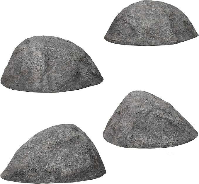 Gardenised QI004479 Outdoor Natural Artificial Round Rock Decor for Gardens, Lawns, and Landscapes - 1 Each