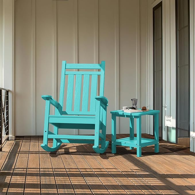 SERWALL Double Adirondack Side Table End Table Set of 2- Tiffany