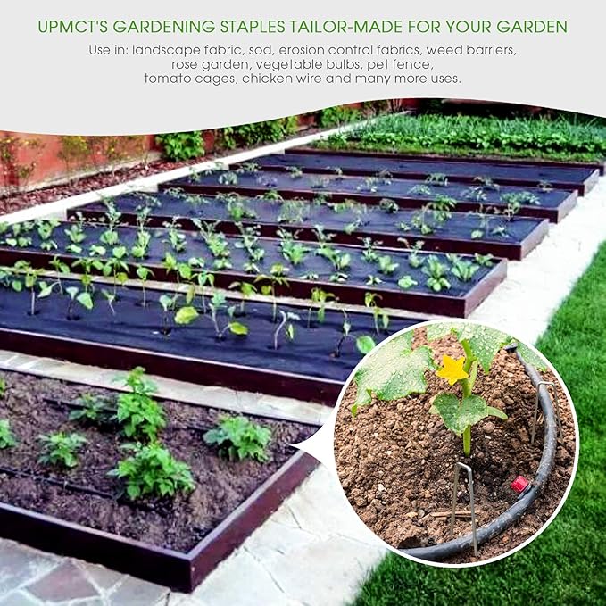 6 Inch Galvanized Garden Landscape Staples Stakes, 25 50 100 PCS Anti-Rust Garden Staples Tent Ground Stakes U-Shaped Landscape Pins for Secure Lawn Fabric, Decoration (25, 6 Inch)