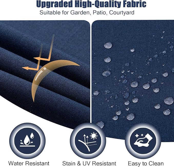 idee-home Outdoor Cushions for Patio Furniture, Outdoor Seat Cushion, Waterproof Couch Hampton Bay Deep Seat Replacement Chair Cushions for Garden Lawn Backyard Deck, 26.5 x 26.5