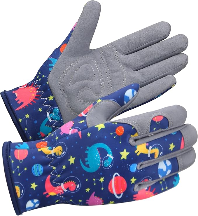 Baidast Garden Gloves, Breathable Leather Gardening Gloves Thorn Proof for Digging, Planting, Pruning