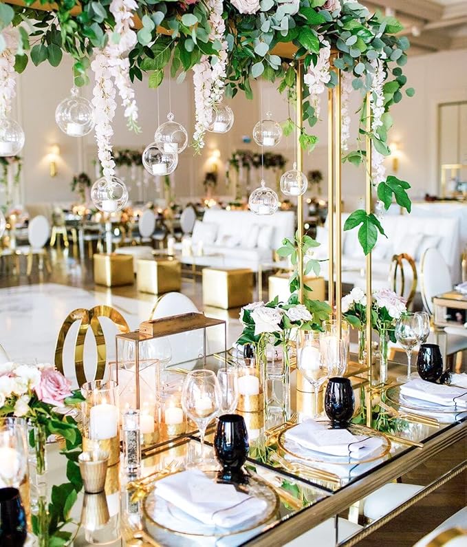 36Pcs Artificial Wisteria Flowers 3.6 Feet/Piece White Dense Artificial Fake Wisteria Vine Ratta Hanging Garland Silk Flowers String Home Party Wedding Decor(White-Dense)