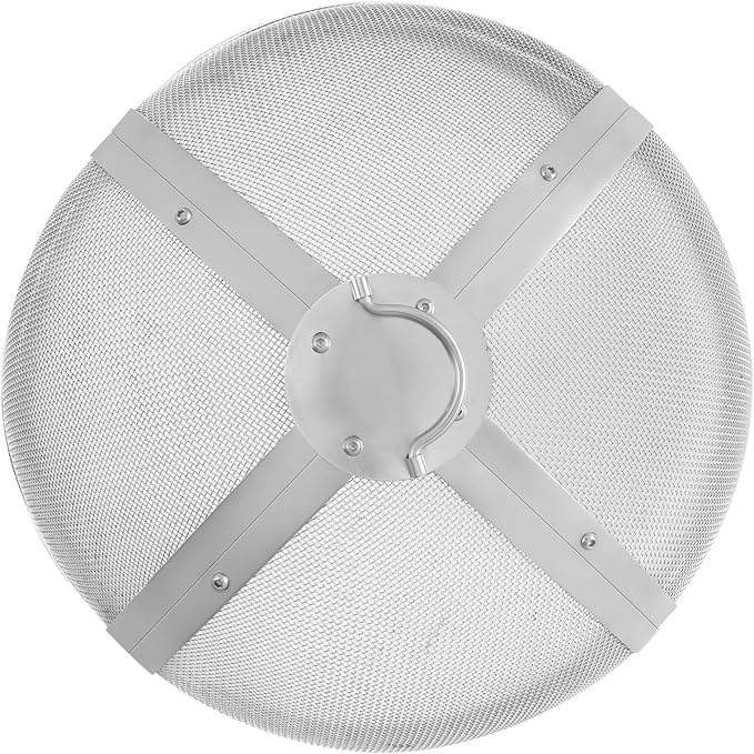 VEVOR Fire Pit Spark Screen Round 20", Reinforced Heavy Duty Steel Metal Cover, Outdoor Firepit Lid, Compatible with The Solo Stove Bonfire Ring Handle for Outdoor Patio Fire Pits Backyard