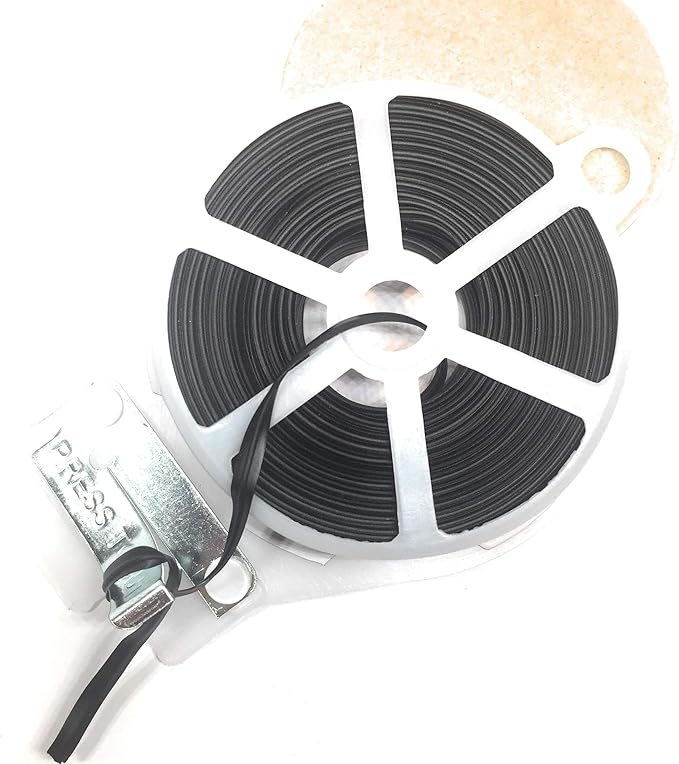 Weststone 1pcs 65ft (20m) Black Plastic Twist Tie Roll with Cutter - Flat