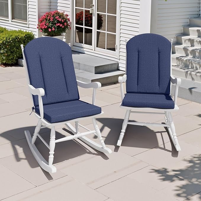 Crestlive Products Adirondack Chair Cushion Outdoor Rocking Chair Cushion Water Resistant 50x20 Inch High Back Patio Replacement Cushion, Sky