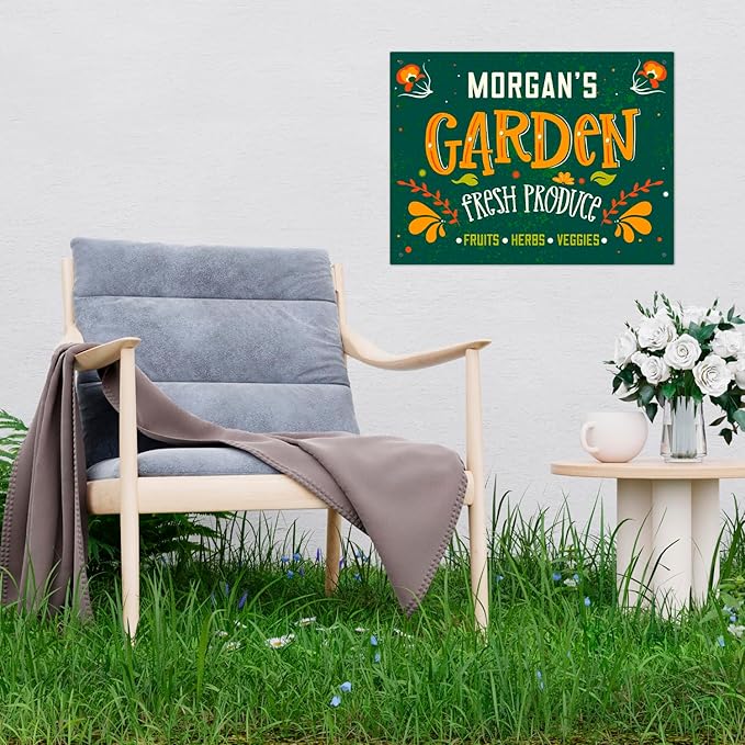 Custom Garden Signs, Personalized Sign for Garden, Ideal for Mom, Mother Or Sign, 18x24 Inches, Rust Free .063 Aluminum, Fade Resistant, Made in USA by Sigo Signs