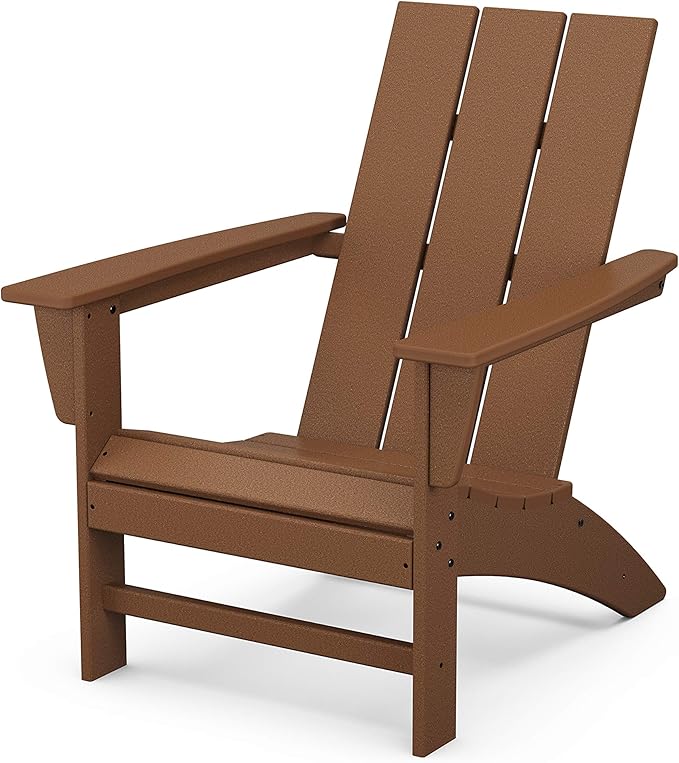 POLYWOOD AD420TE Modern Adirondack Chair, Teak