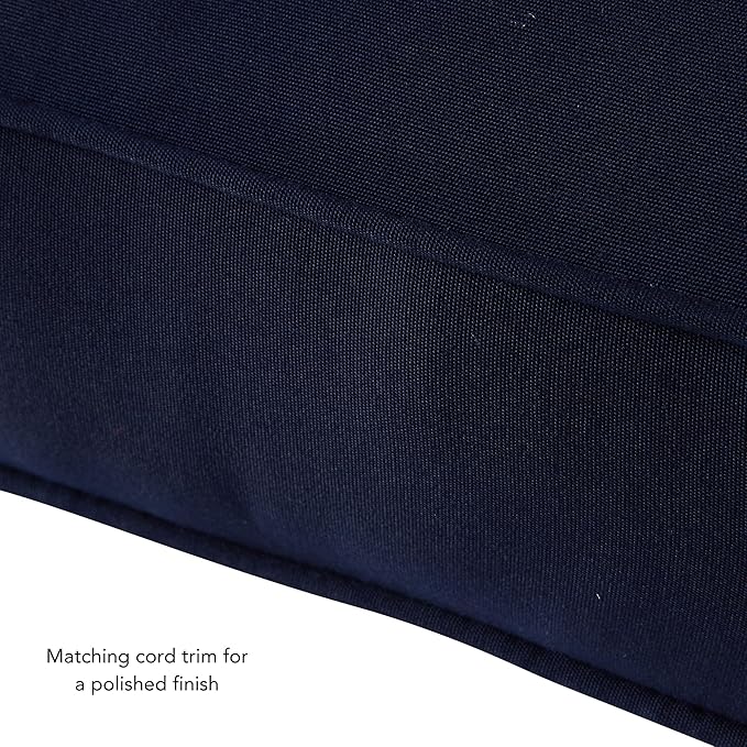 Greendale Home Fashions Outdoor 2-Piece Sunbrella Premium Deep Seat Cushion Set, Canvas Navy