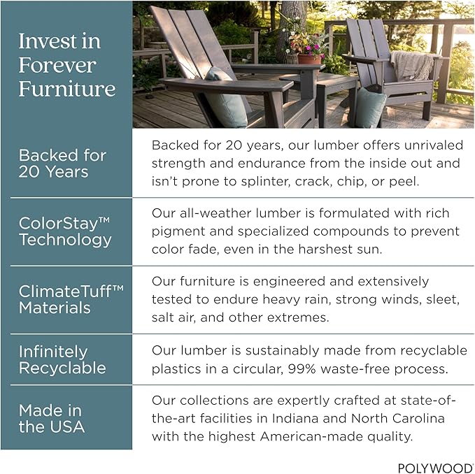 POLYWOOD AD5030AR Classic Folding Adirondack Chair, Height: 35.00" - Width: 29" - Depth: 35.00", Aruba