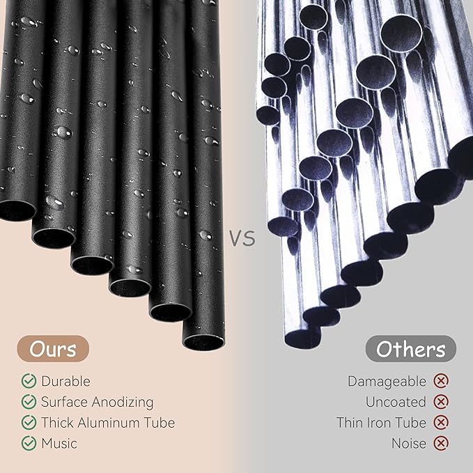 2 PCS 28" Wind Chimes for Outside. Deep Tone Lovely Wind Chimes with 6 Aluminum Tubes Courtyard Decoration. Windchimes Outdoor Create an Enjoyable Atmosphere & Give Mom a Gift