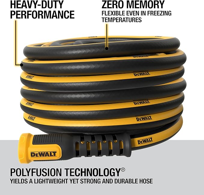 DEWALT Professional Grade Heavy Duty Garden Hose 100 Feet x 5/8 Inch
