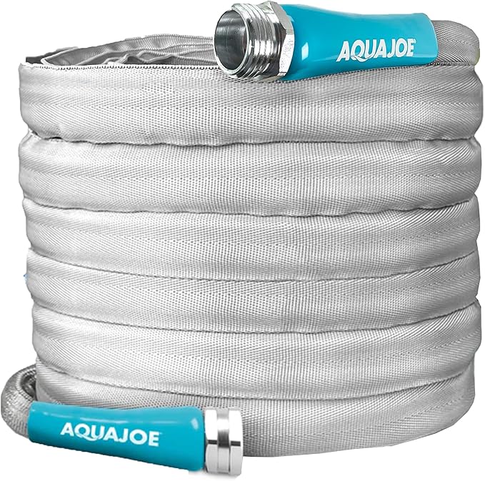 Aqua Joe AJFJH50-58-PRX XTREME FIBERJACKET Flexible, Kink-Resistant Garden Hose, 600 PSI Max, 5/8-Inch Diameter, 50 Feet