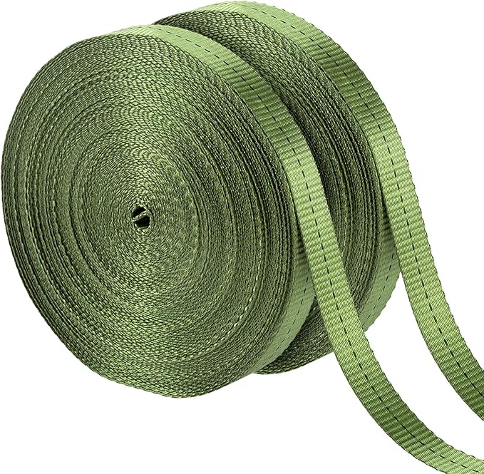 2,425 Lbs Strength Tree Straps - 216FT Tree Tie Support Straps for Staking, Green Blend in with Landscaping for Guying Young Trees Straight and Storm Protection, for Outdoor Plants, 1" Wide