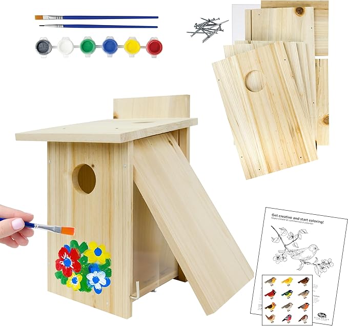 Nature's Way Bird Products DIY First Viewing Window Garden-Bird-House, Wood