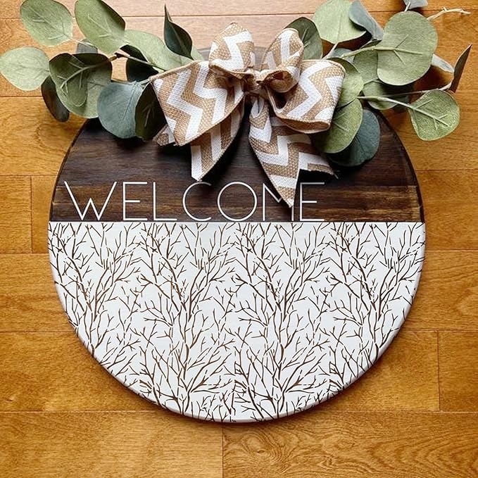 Stencils for Crafts Reusable Texture Branches Background Stencil Vintage Layering Leaf Floral Templates for Painting on Wood Scrapbook Furniture Card Canvas Paper (crafts26)