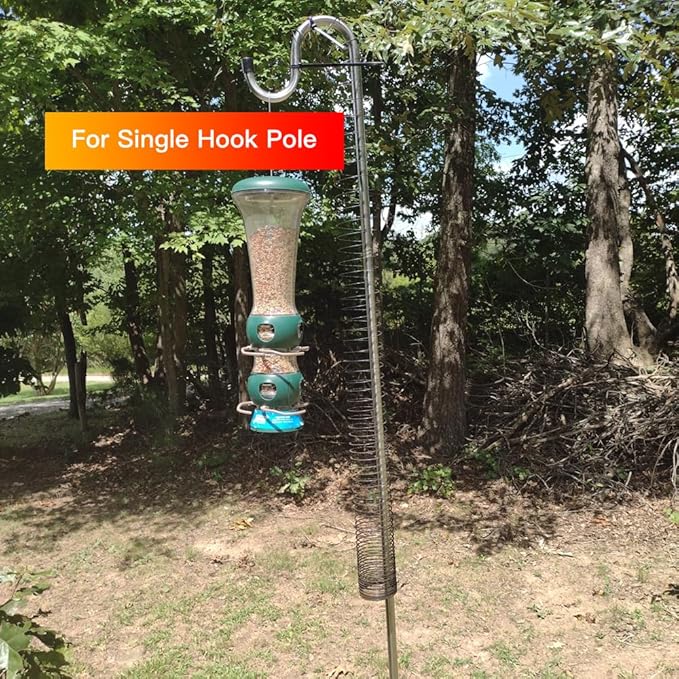 2 PCS Squirrel Baffles Squirrel Guard for Bird Feeders, Squirrel Spring Barriers Squirrel Deterrent Coil Protects Outdoor Bird Feeder Poles