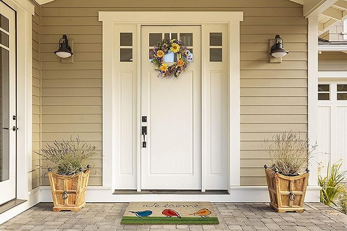 DII Natural Coir Doormat Outdoor Welcome Mat, 17x29, for The Birds