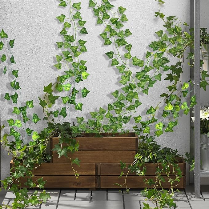 CQURE 72 Pack 504Ft Artificial Ivy Fake Vines,Ivy Garland Greenery Garland Fake Hanging Plants Vines Aesthetic Green Leaves for Bedroom Wedding Party Garden Wall Decor
