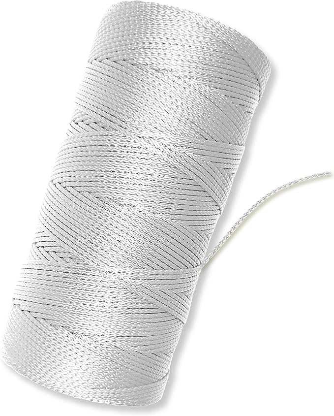 Bright White Twine String - #18 Strong Nylon String - 1000 Ft Length - White String for Gardening, Nylon Twine for Plants